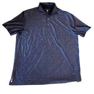 Hickey Freeman Golf Polo Shirt Men's  Blue Clover Size Large